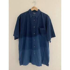 American Blue VTG Button Down Collared Denim Short Sleeve Shirt Mens L NWT *RARE